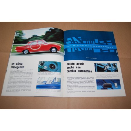 PROSPEKT BROCHURE DEPLIANT FORD CORTINA 1200 1500 GT LOTUS 1964 - 8 PAGINE