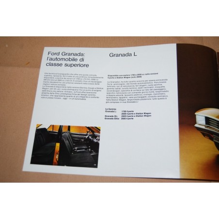 PROSPEKT BROCHURE DEPLIANT FORD GRANADA GL - 4 PAGINE OTTIMO