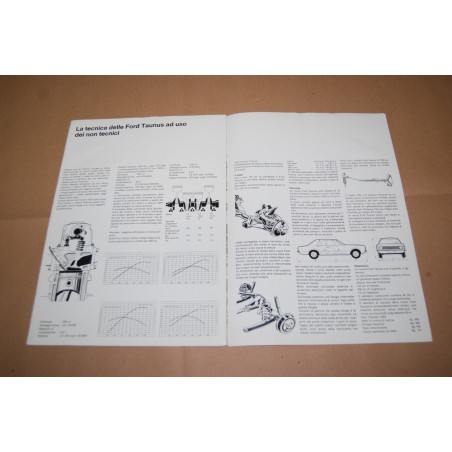 PROSPEKT BROCHURE DEPLIANT FORD TAUNUS - 10 PAGINE LIEVI ONDULAZIONI