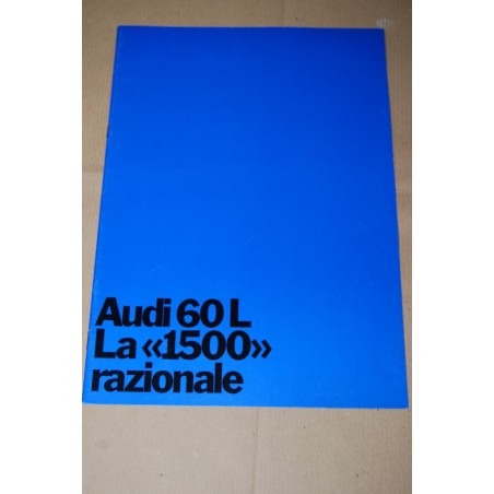 PROSPEKT BROCHURE DEPLIANT AUDI 60L 1500 AGOSTO 1970 - 12 PAGINE