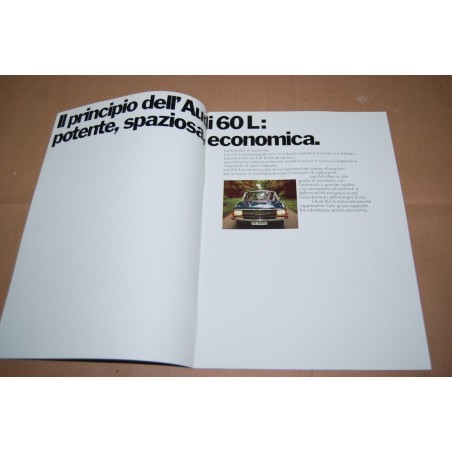 PROSPEKT BROCHURE DEPLIANT AUDI 60L 1500 AGOSTO 1970 - 12 PAGINE