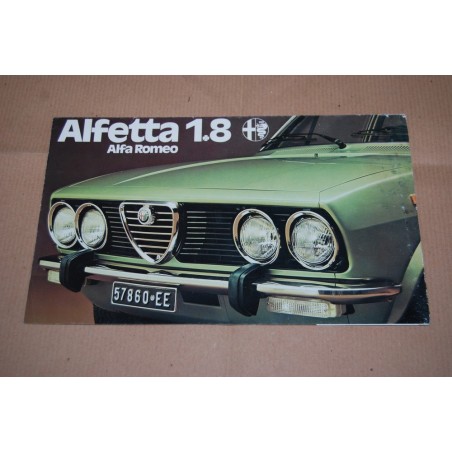 PROSPEKT BROCHURE DEPLIANT ALFA ROMEO ALFETTA 1.8 - POSTER 4 PAGINE, ONDULAZIONI