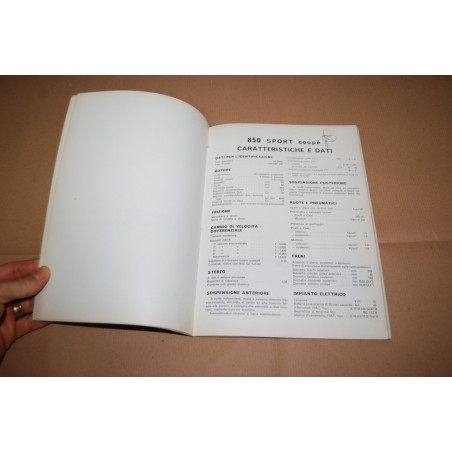 FIAT 850 SPORT CARATTERISTICHE TECNICHE E DATI NORME PER LE REVISIONI 1970