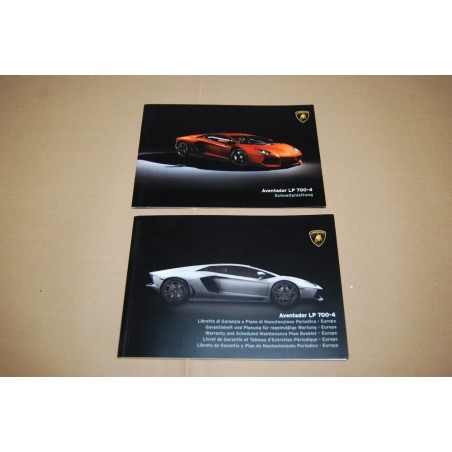 LAMBORGHINI AVENTADOR LP 700-4 SCHNELLANLEITUNG LIBRETTO GARANZIA E MANUTENZIONE