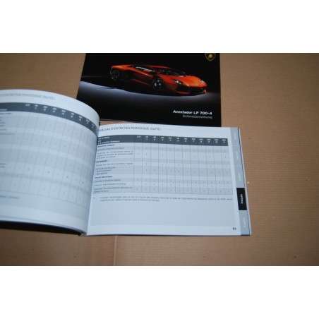 LAMBORGHINI AVENTADOR LP 700-4 SCHNELLANLEITUNG LIBRETTO GARANZIA E MANUTENZIONE