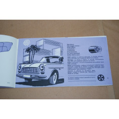 FORD TAUNUS 12 M MANUALE D'ISTRUZIONI 1962 SCRITTE A PENNA IN 4° DI COPERTINA 2