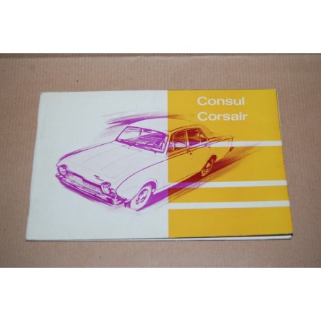 FORD CONSUL CORSAIR MANUALE DI ISTRUZIONI EDIZIONE DI AGOSTO 1963