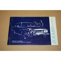 FORD ZODIAC MANUALE DI ISTRUZIONI EDIZIONE AGOSTO 1962