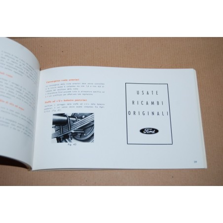 FORD ZEPHYR 4&6 MANUALE D'ISTRUZIONE EDIZIONE MAGGIO 1963
