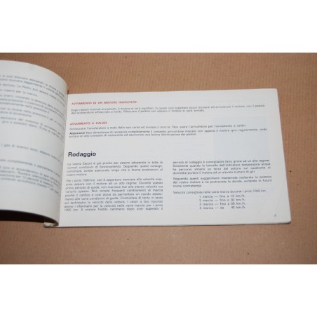 FORD ESCORT MANUALE D'ISTRUZIONI ED. XII/69 BUONO