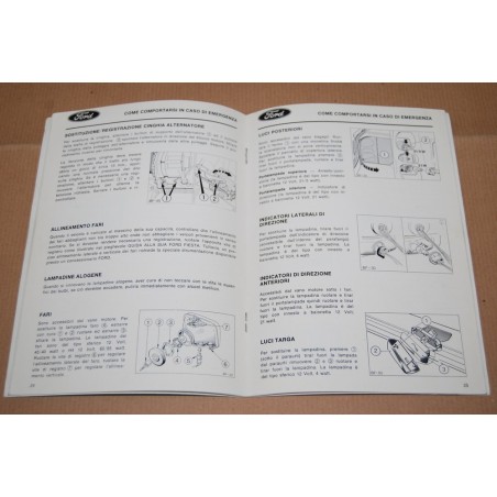 FORD FIESTA LIBRETTO USO MANUTENZIONE ED. GIUGNO 1976