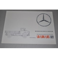 PROSPEKT DEPLIANT BROCHURE MERCEDES BENZ LA/LAK/LAS 322 + INSERTO DATI FRANCESE