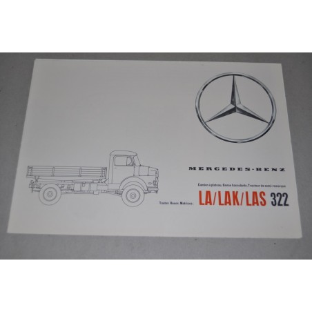 PROSPEKT DEPLIANT BROCHURE MERCEDES BENZ LA/LAK/LAS 322 + INSERTO DATI FRANCESE