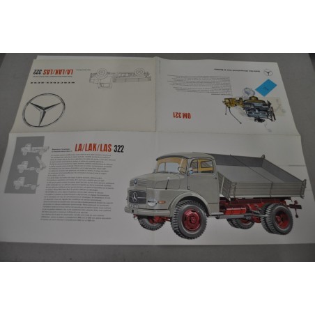 PROSPEKT DEPLIANT BROCHURE MERCEDES BENZ LA/LAK/LAS 322 + INSERTO DATI FRANCESE