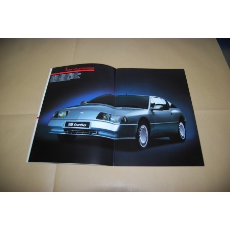 PROSPEKT BROCHURE DEPLIANT RENAULT ALPINE V 6 TURBO 10 PAGINE 06/1990