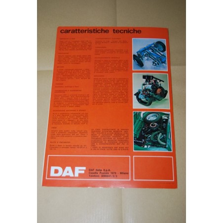 PROSPEKT BROCHURE DEPLIANT DAF 44 POSTER 4 PAGINE ITALIANO