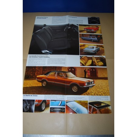 PROSPEKT BROCHURE DEPLIANT FORD TAUNUS POSTER 4 PAGINE FRANCESE