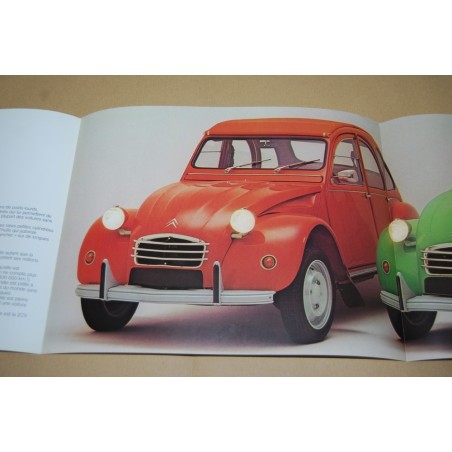PROSPEKT BROCHURE DEPLIANT CITROEN 2CV FRANCESE 3 PAGINE 7/73