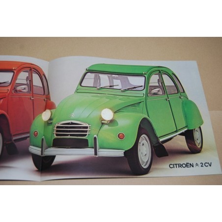 PROSPEKT BROCHURE DEPLIANT CITROEN 2CV FRANCESE 3 PAGINE 7/73