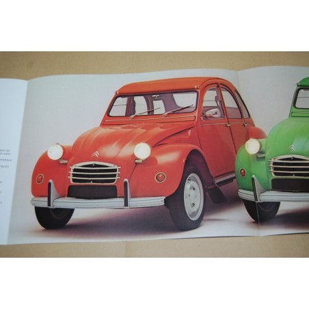 PROSPEKT BROCHURE DEPLIANT CITROEN 2 CV FRANCESE 3 PAGINE 7/73