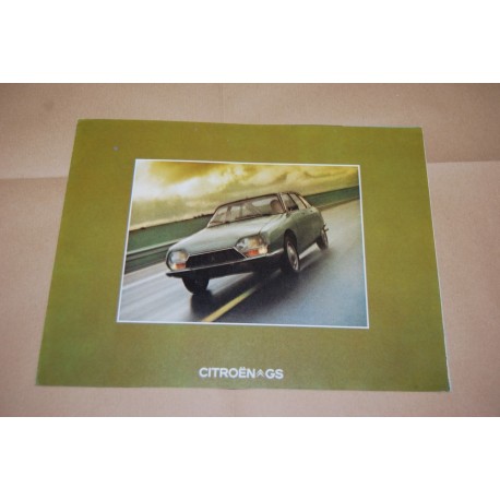 PROSPEKT BROCHURE DEPLIANT CITROEN GS FRANCESE 3 PAGINE 8/73