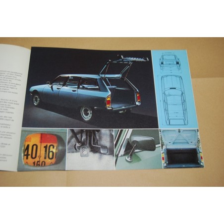 PROSPEKT BROCHURE DEPLIANT CITROEN GS FRANCESE 3 PAGINE 8/73