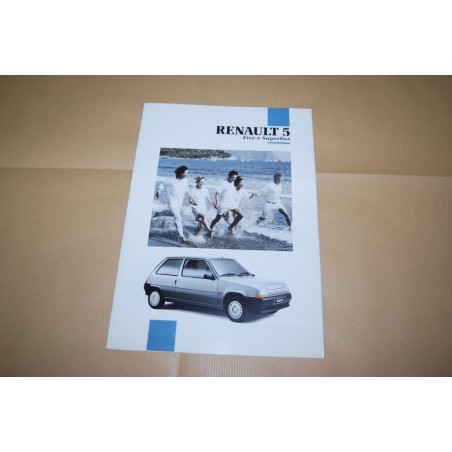 PROSPEKT BROCHURE DEPLIANT RENAULT 5 FIVE E SUPERFIVE ITALIANO 4 PAG.