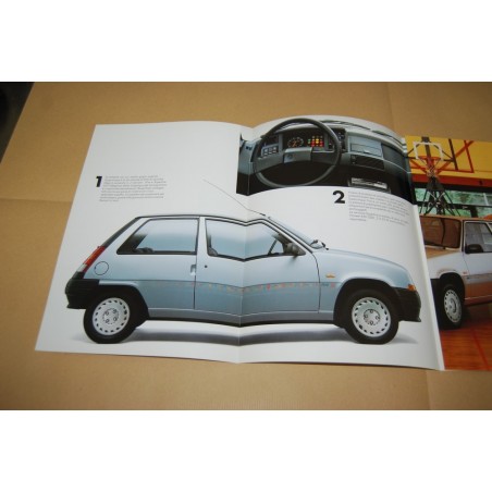 PROSPEKT BROCHURE DEPLIANT RENAULT 5 FIVE E SUPERFIVE ITALIANO 4 PAG.