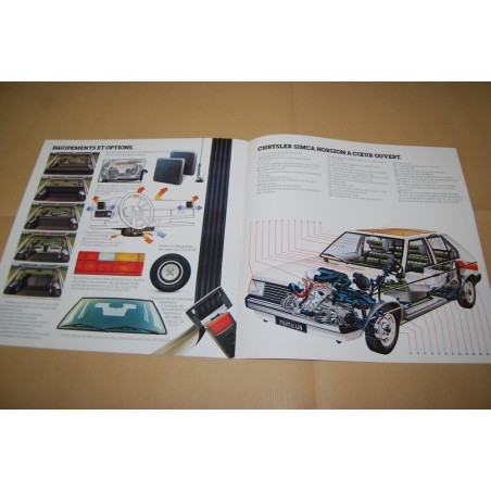 PROSPEKT BROCHURE DEPLIANT CHRYSLER SIMCA HORIZON FRANCESE 8 PAG. 1978