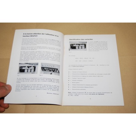 LIVRET D'INSTRUCTIONS ET D'ENTRETIEN DEUTZ D5506 FRENCH TEXT