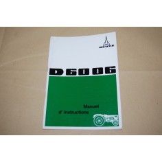 LIVRET D'INSTRUCTIONS ET D'ENTRETIEN DEUTZ D6006 FRENCH TEXT
