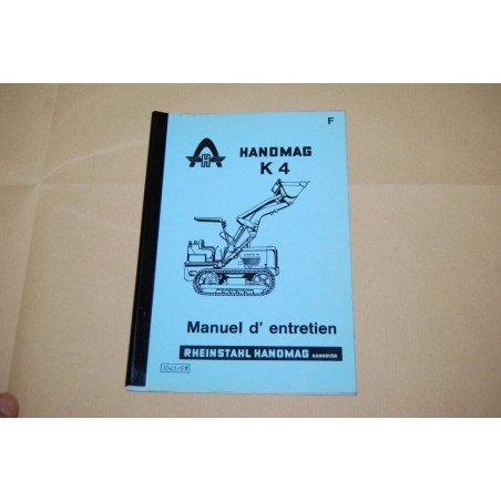 LIVRET D'INSTRUCTIONS ET D'ENTRETIEN HANOMAG K4 1045/61 F