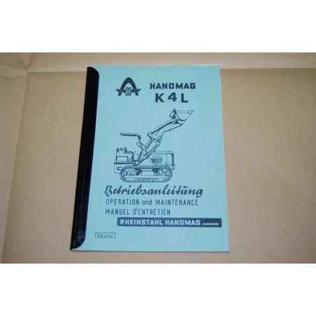 BETRIEBSANLEITUNG HANOMAG K4L 1084/62