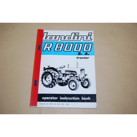 OPERATOR INSTRUCTION BOOK TRATTRICE LANDINI R 8000