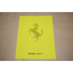 Pieghevole Ferrari 412 T1 scheda tecnica stampato 821/94