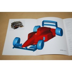 Pieghevole Ferrari 412 T1 scheda tecnica stampato 821/94 2