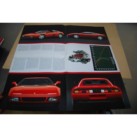 Prospekt brochure depliant Ferrari 348 poster 4 pagine