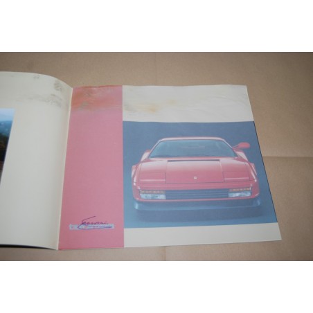 Prospekt brochure depliant Ferrari Testarossa - vistosa umidità e macchie