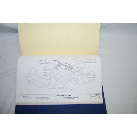 Fiat 128 Catalogo parti di ricambio versioni 850 sport 1968 buono