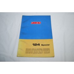 Fiat 124 Special Catalogo parti di ricambio carrozzeria 1° ed. 1968