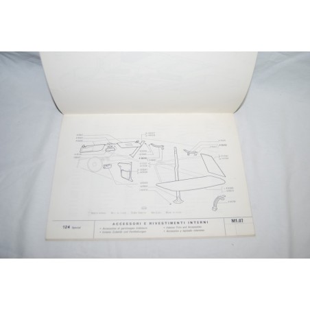 Fiat 124 Special Catalogo parti di ricambio carrozzeria 1° ed. 1968
