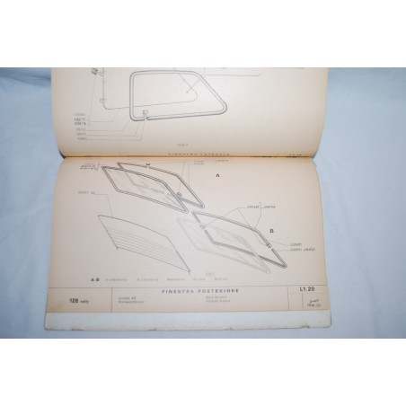 Fiat 128 Rally catalogo parti ricambio carrozzeria 2° ed. 1972 discreto