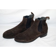 Scarpa uomo polacchina Measponte pelle marrone scamosciata 42,5