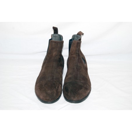 Scarpa uomo polacchina Measponte pelle marrone scamosciata 42,5