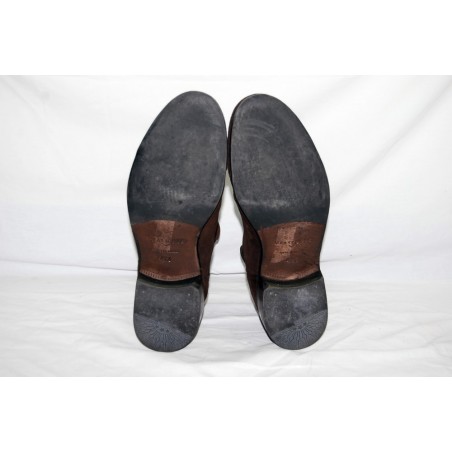 Scarpa uomo polacchina Measponte pelle marrone scamosciata 42,5