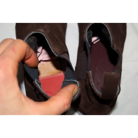 Scarpa uomo polacchina Measponte pelle marrone scamosciata 42,5