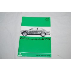 RISTAMPA - LIBRETTO USO MANUTENZIONE GIULIA SPRINT GTA 1965