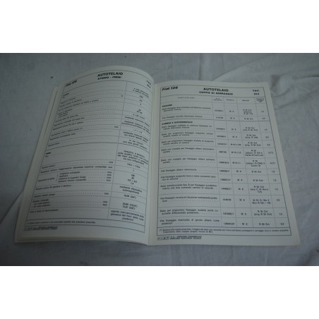 Fiat 126 Dati principali per le riparazioni 1972