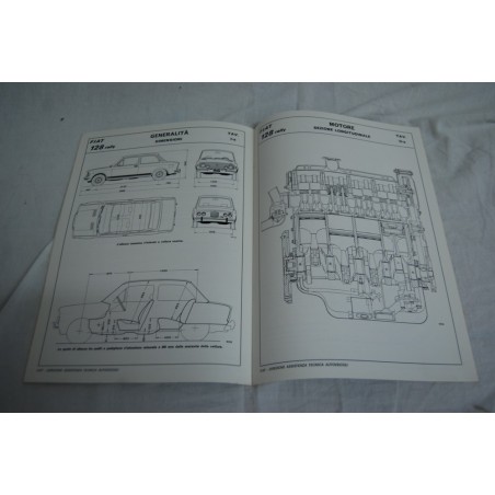 Fiat modello 128 rally dati principali per le riparazioni 1971