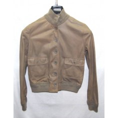 Valstarino giacca donna in pelle marrone chiaro tg 46 pari nuovo 2